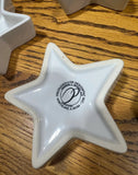 Collection of Small White Ceramic Star Shaped Dishes- Set of 4