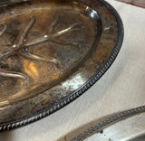 Pair of Silver Leaf Decorative Trays