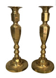 Pair of brass heavy candlesticks