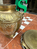 Antique Greek Key Brass Urn