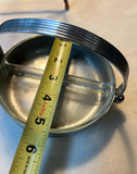 Silver and Glass Double Sided Ashtray With Handle