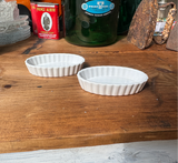 Pair of Small Ceramic White Dishes