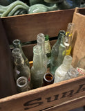 Large Vintage Wooden Sunkist Bottle Barrel and Bottles
