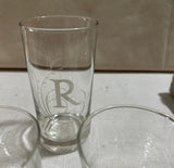 Trio of "R" Monogrammed Glasses