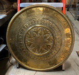 Gold Oversized Round Etched Tray, Wall Hanging/Table Top