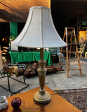 Brass Tall Table Lamp With Ibex Details and Lampshade Included