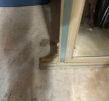 Large Vintage Table Mirror With Blue and Gold Accents