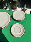 Vintage Desert Sand Grace Stoneware Collection of Plates and Mugs