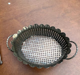 Pair of Small Metal Lace Catchalls