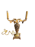 Vintage Gold Double Sided Table Lamp with Gold Leaf Details
