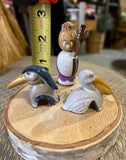 Trio of Miniature Japanese Pelicans