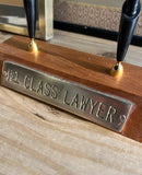 1st Class Lawyer Wooden Brass Pen Holder