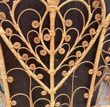 Wicker Twin Headboard With Heart Details