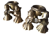 Brass Angel Candle Holders - a pair