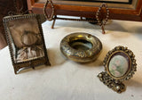 Instant Collection of Brass Pieces- Display Box, Ashtray, Frame