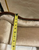 Champagne Colored Velvet, Upholstered Pair of Miniature Chairs