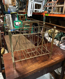 Mid-Century Brass Magazine Holder Minimalist
