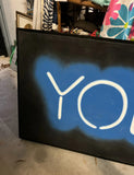 Large Yolo Painting on Canvas, Framed