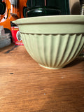 Green Ceramic Mixing Bowl With Handle and Pouring Spout