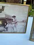 Trio of Gold Frames With Vintage Photos