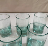 Collection of Blue Ombré Lowball Glasses- Set of 5