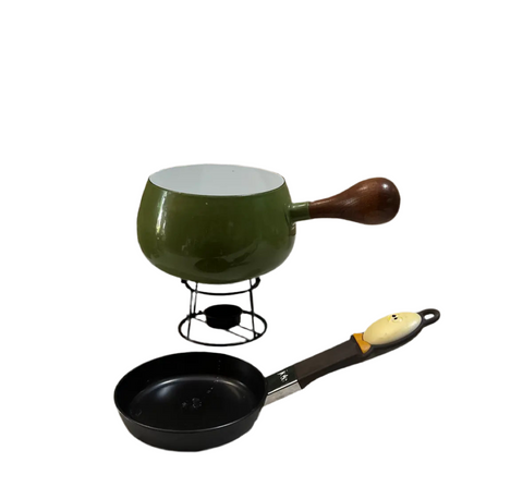 Vintage Pot and Warmer With Egg Pan