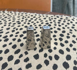 Pair of Silver Geometric Salt and Pepper Shakers
