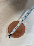 Art Deco Frosted Pink Depression Glass Catchall and Lid With Bust Details