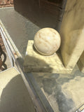 Minimalist Marble Sphere Bookends