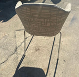 Vintage Gray Abstract Coalesse Steelcase Accent Chair