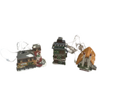 Trio of Vintage Christmas Village Houses
