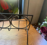 Black Metal Standing Magazine Rack