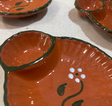 Collection of Brown Ceramic Spanish Style Olive Serving Dishes- Set of 4