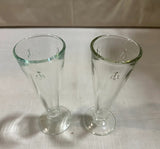Pair of Tall Glasses With Bee Accents