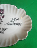 Petite Ceramic 25th Wedding Anniversary Dish