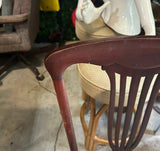 Mid Century Thonet Style Chair With Floral Cushion