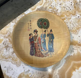 Vintage Asian Style Detailed Lightweight Bamboo Plate
