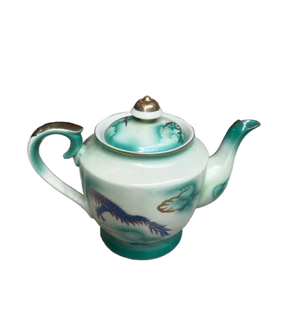Vintage Asian Style Ceramic Teapot