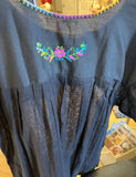 Oaxaca Large Hand, Embroidered Black Ladies Top