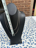 Pair of Matching Silver Skinny Chain Necklaces
