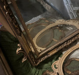 Vintage Mid Century Gold Wall Mirror