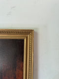 Antique English Woman Print in Gold Frame