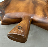 Wooden Hand Carved Leaf Large Tray