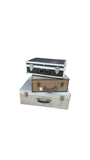 Stackable Trio of Industrial Style Suitcases