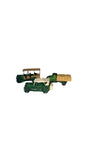Collection of Green Glass Avon Bottle Cars- Set of 3