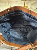 Tan Stripped Tommy Hilfiger Tote Bag