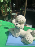 Vintage Ceramic Sitting Poodle Table Lamp