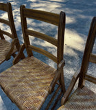 Collection of Short Wooden Ladder Back Chairs- Set of 3