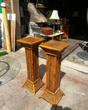 Pair of Bamboo Plant Stand Pillars