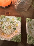 Pair of Ceramic Daisy Saucers